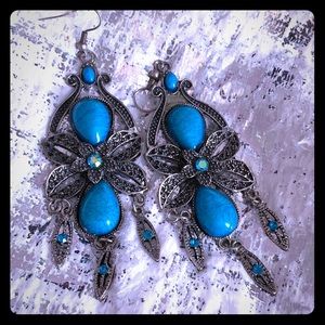Turquoise dangly earrings
